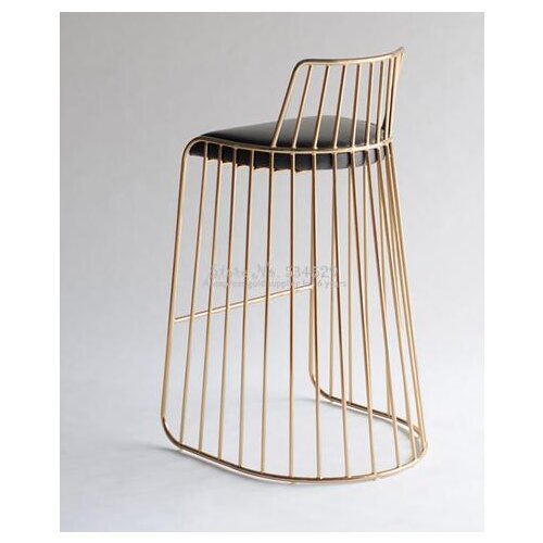 30%Nordic simple modern bar stool gold wrought iron dining chair living room lounge chair dining chair cafe bar stool bar chair