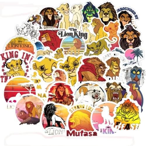 50Pcs Funny Simba The Lion King Stickers Waterproof Decal Laptop Motorcycle Luggage Fridge Phone Car Sticker