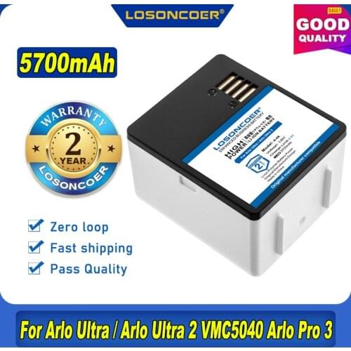 5700mAh A-4A Battery For Arlo Ultra Arlo Ultra 2 VMC5040 Arlo Pro 3 VMC4040P Wire-Free Security Cameras Replace A-4a VMA5400