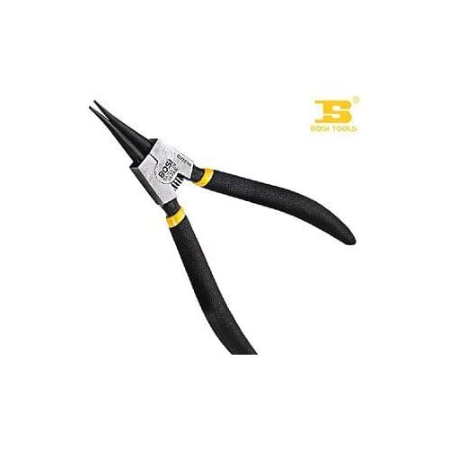 7" Non Slip Handle External Straight Tip Snap Ring Plier Manganese Steel