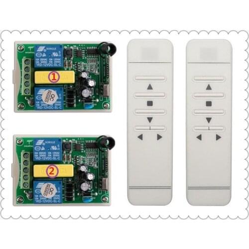 AC220V intelligent digital RF wireless remote control switch system for projection screen/garage door/blinds &Work independently