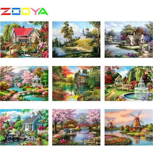 5d diy crystal beautiful diamond embroidery landscape diamond painting special shaped diamond mosaic charming landscapes 2jm05