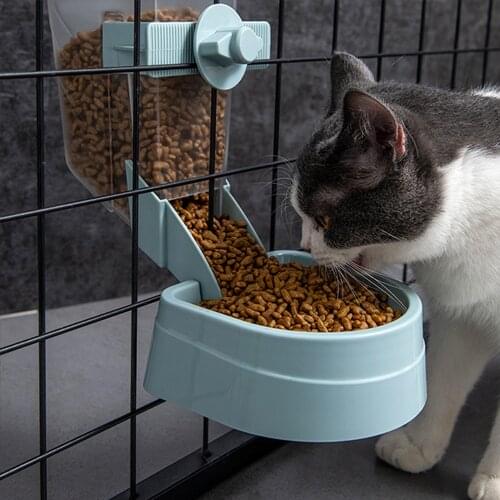 Pet Hanging Food Automatic Dispenser Big Storage Multipurpose Cat Parrot Bird Rabbit Puppy Cage Device Adjusted Feeder Dog Bowl