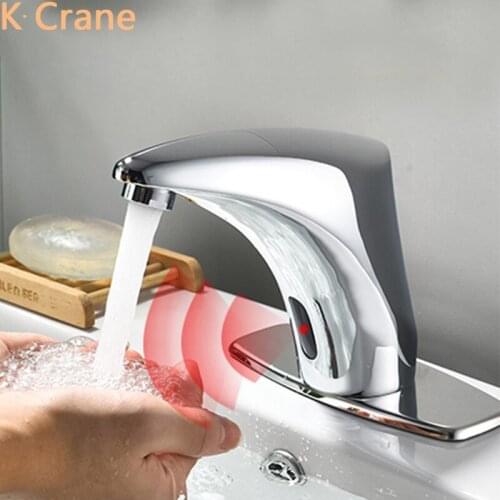Touchless Brass Faucet Infrared Motion Sensor Tap Bathroom Automatic Smart Grifo Basin Sink Inductive Robinet Modern Luxury Taps