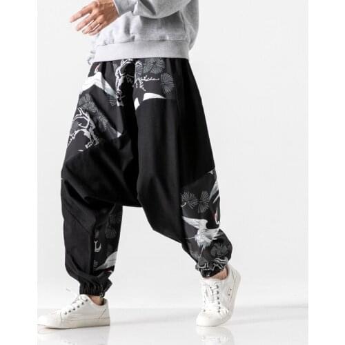 2021 New Mens Harem Pants Korean Style Harajuku Streetwear Men Jogger Sweatpants Loose Casual Male Streetwear Trousers