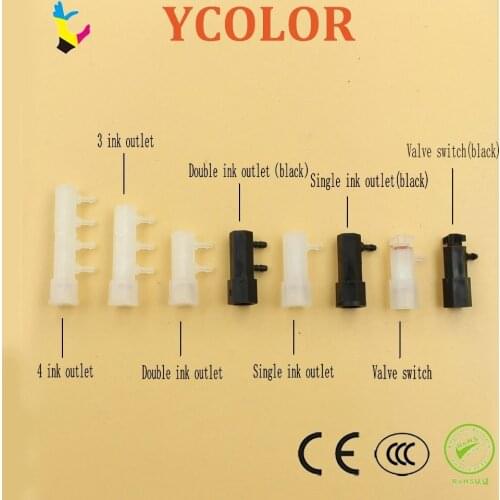 DGYCJLFP 10pcs ink tank/tube switch connector/ink outlet connector 4 holes 3 holes 2 holes 1 hole UV CISS sub ink tank adapter