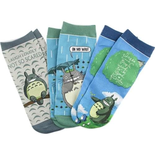 DZ1112 Anime Cute Cat Happy Socks Casual Creative Soft Comfortable Funny Novelty Men Women Cotton Friends Gift
