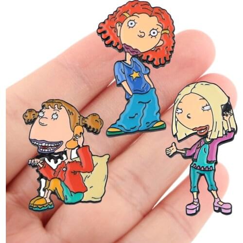 DZ1267 Cartoon Ginger Anime Figures Creativity Hard Enamel Pin Badge Backpack Collar Lapel Jewelry Friends Birthday Gifts
