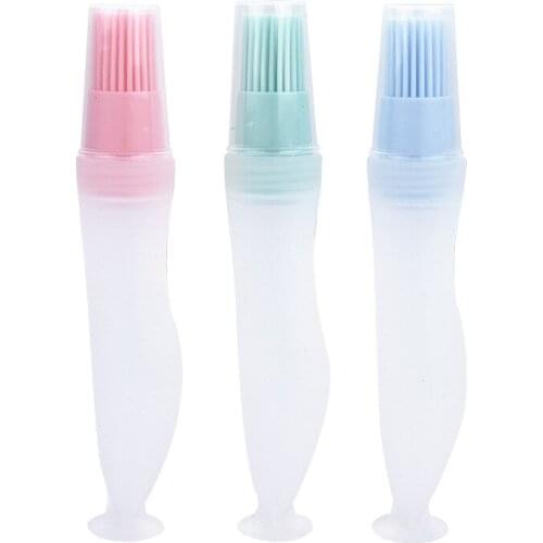 Grill Tools Silicone Kitchen Gadgets Portable Temperature BBQ Brushes Oil Bottle Brushes Baking Accessories New