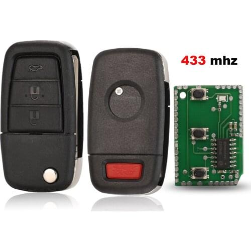 Jingyuqin Flip Remote Car key 2/3BTN+Panic For Pontiac G8 / Holden VE Commodore Omega Berlina Calais SS SV6 HSV GTS 434mhz ID46