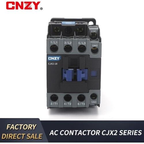 CJX2-1211 LC1 AC 12A 18A 25 32A contactor 3 phase 3 pole 1NO + 1NC coil voltage 380V 220V 110V 36V 24V 50/60Hz rail installation