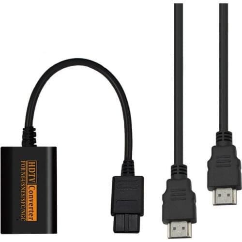 HDTV Converter For Nintendo N64 SNES NGC SFC To HDTV Video Scart Cable Convenient Splitter Game Console Conversion 20pcs/Lot