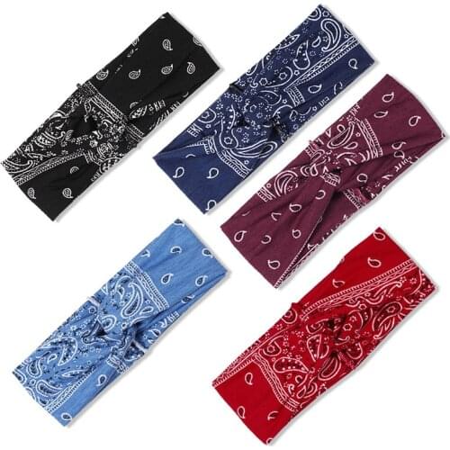 Korea Handmade Women Twist Headbands Hair Accessories Acrylic Bandana Scarf Square Female Headwear Rock Cool Girls Multi Turban
