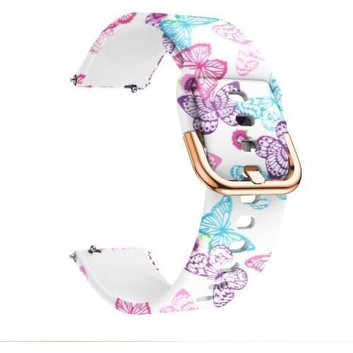 KW19 Bracelet Watch Band WOMEN Smartwatch Silicone Strap Flower Watchband Soft Rubber Wrist Loop Girls