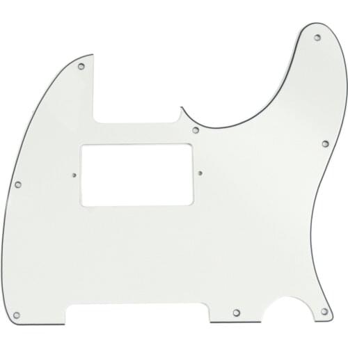 Musiclily 8 Hole Guitar Tele Pickguard Humbucker HH for USA/Mexican Made Fender Standard Telecaster Style, 3Ply Parchment