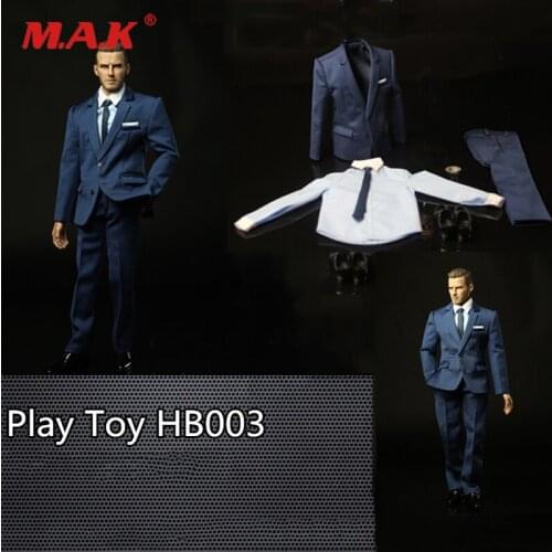 1/6 Scale Male Figure Gentleman Suit Set HB003 & Shoes Set model for 12'' Action Figures Body
