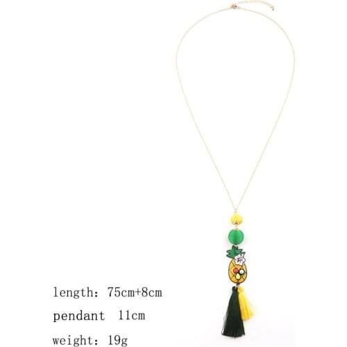 Creative Pineapple Necklace Sweater Chain Yarn Tassel Pendant Necklace