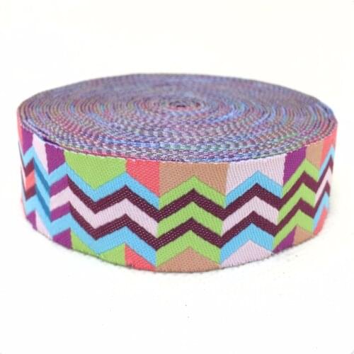 NEW wholesale 7/8" 22mm 10yards/sets Polyester Woven Jacquard Ribbon Colorful geometric wave lace KTZD15102218