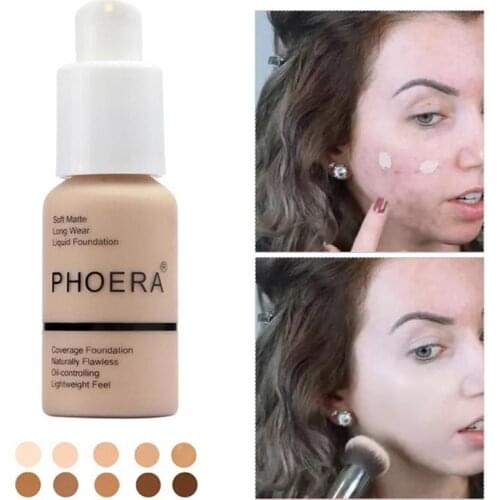 New Matte Oil Control Concealer Liquid Phoera Foundation Pallet Shadows Makeup Pallete Far Paleti Sombras Skin Care Face Base