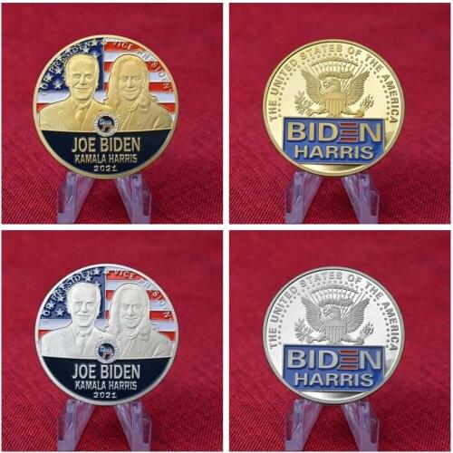 Biden Harris President Commemorative Souvenir Coin Challenge Collectible Coins 2021
