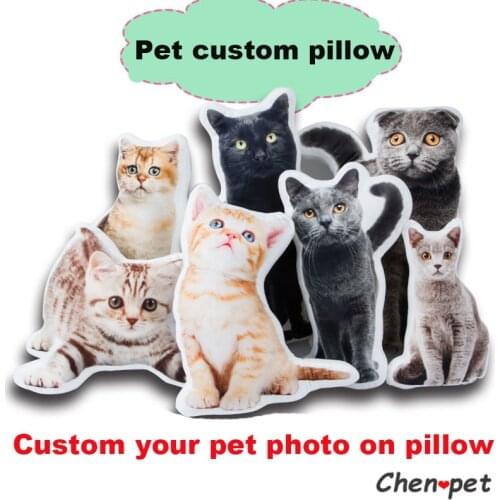 Diy Personalized Pillow Pet Photo Custom Pillow Animal Shape Cute Cushion Home Decor 3D Animal Plush Toy