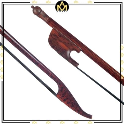 Professional 4/4 Cello Bow Snakewood Bow Black Horsehair Round Stick Snakewood Frog Well Balance Handmade Bow