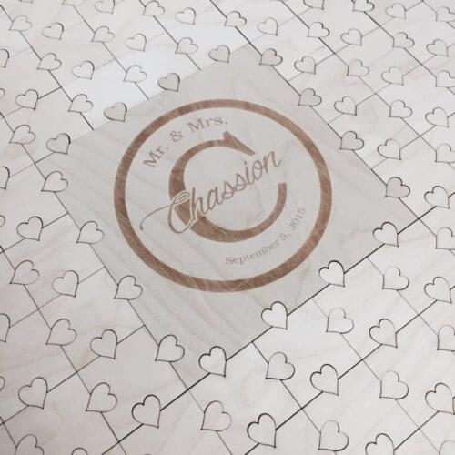 Wedding Guest Book Puzzle Puzzle Guest Book -- + Instructions Sign - Guest Book Alternative - Wedding Puzzle