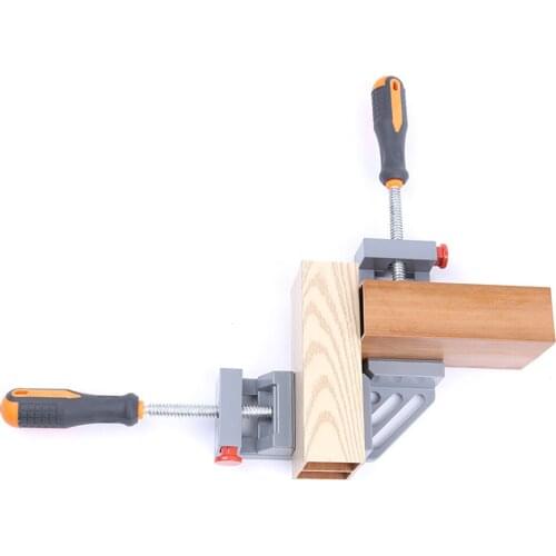 90 Degree Corner Clamp Quick-Jaw Double Handle Spring Loaded Right Angle Clamp Swing Jaw Woodworking Welding Clip Clamp Tool