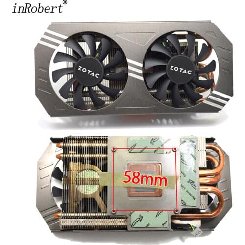 Original GTX 970 4Pin Cooler fan for ZOTAC GTX 970 4 GB AMP Extreme Core Edition ZT-90101-10P Video Card with Heatsink Radiator