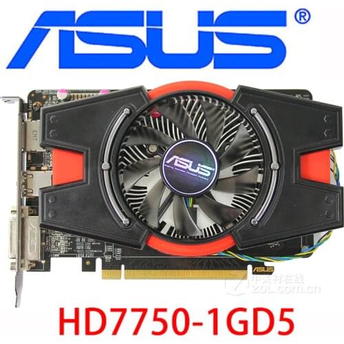 ASUS HD7750 1GB Graphics Card HD7750-1GD5 128Bit GDDR5 Video Cards For AMD Radeon HD 7750 HDMI DVI DisplayPort HD 7750 1G Used