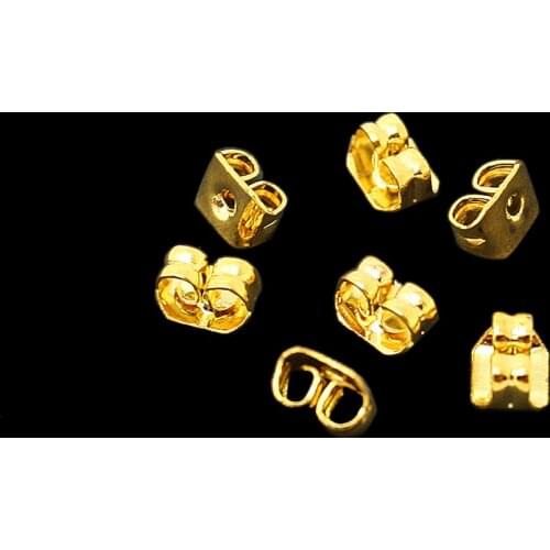 Wholesale Earring Studs Backs Gold Rhodium Plated Butterfly Stopper Scrolls Ear Post Nuts Findings Fashion Jewelry Accessories