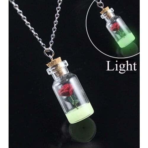 1PC Glowing Little Prince Rose/le petit prince/The Little Princes rose necklace/ Glowing Rose necklace/ Valentines Day Gift