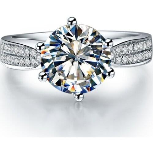 3 Carat White Gold 14K Round Solitaire Faultless Simulate Diamond Women Engagement Ring Best Women Wedding Ring Fast Shipping