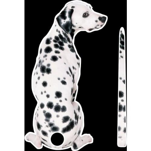 3D Car Stickers Dalmatian dog Moving Tail Stickers Reflective Car Styling Window Wiper Decals Rear Windshield Decor Sticker