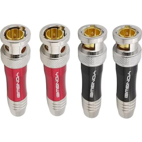4PCS BNC Male Plug BNC Video Cable HD SDI Connector 75-5 BNC Soldering Head Monitoring BNC jumper Coaxial Copper Core Q9