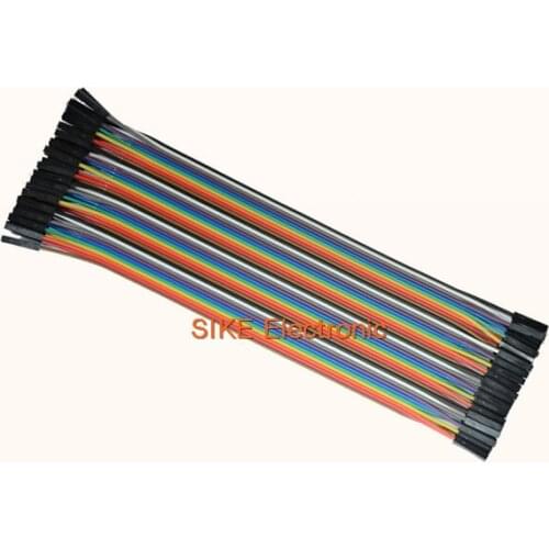 40pcs/lot 30cm 1p-1p Famale to Female jumper wire Dupont cable for Arduino Breadboard