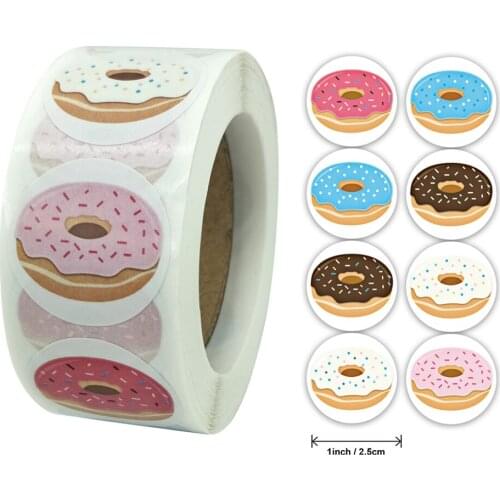 500pcs 2.5cm Cake Dessert Baking Sticker Happy Birthday Party Packaging Sealing Decorative Sticker Label
