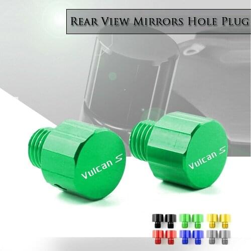 CNC Aluminum Rear View Side Mirrors Hole Plug Screws Caps Cover Bolts For KAWASAKI VULCAN S 650 VULCAN