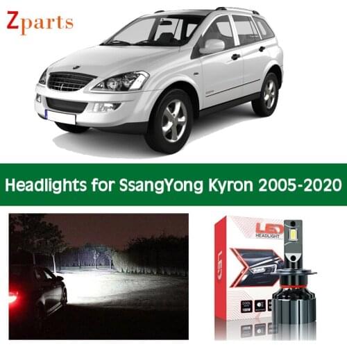 Auto Canbus Bulb For SsangYong Kyron 2005 - 2020 LED Headlight Lighting 12V 10000LM Headlamp Low High Beam Car Light Accessories