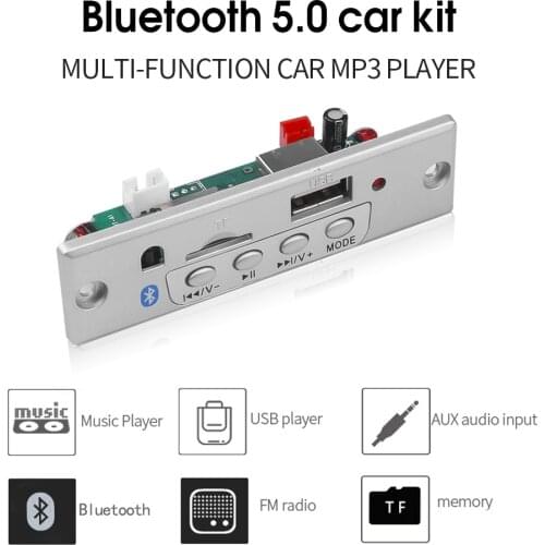 Car MP3 WMA Decoder Board Bluetooth Audio USB TF FM Radio Module Wireless Bluetooth 12V MP3 Player with Remote Control