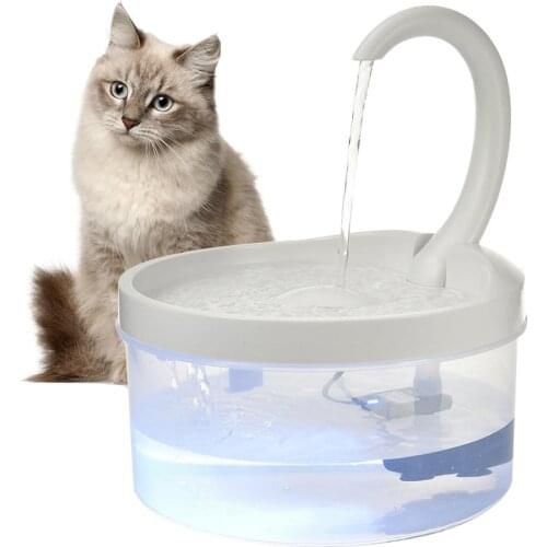 2L Cat Pet Fountain LED Blue Light USB Powered Automatic Water Dispenser Cat Feeder Drink Filter For Cats Dogs Pet Supplier