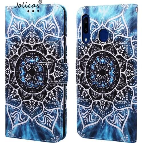 Butterfly Flip Wallet Case Book For Samsung A20 Protector Soft TPU Cases Samsung coque A30 A40 A50 A70 A750 M10 M20 M30 A10 A40S