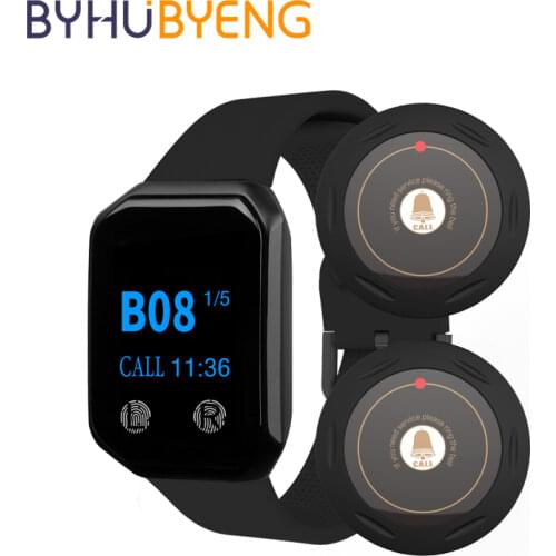 BYHUBYENG Nursing Transmiter Zumbador Alarm Button Watch Wireless Call Waiter Street Bell Emergency Camarero Hospital Equipment
