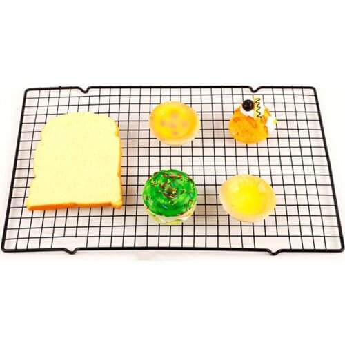 BMBY-1pc Carbon Steel Non-stick Cooling Rack Cooling Grid Baking Tray For Biscuit Cookie Pie Bread Cake Baking Rack