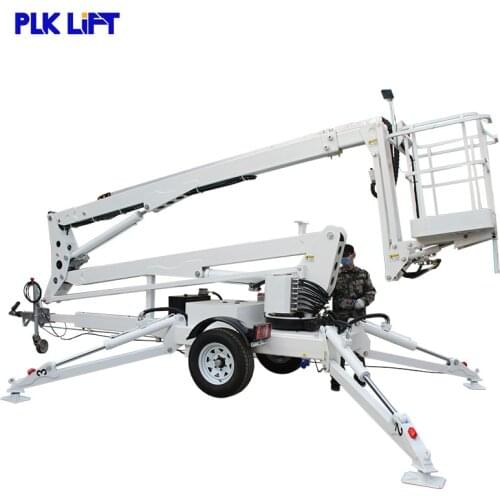 Hydraulic Towable Boom Man Lift Machine For Sale