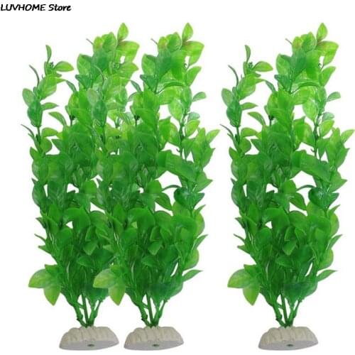 Artificial Fake Water Aquatic Plastic Green Grass Plant Aquarium Landscape 27cm
