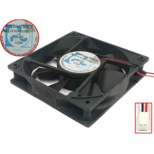 RUILIAN RDM1225B Server Cooling Fan DC 12V 0.23A 120x120x25mm 2-wire