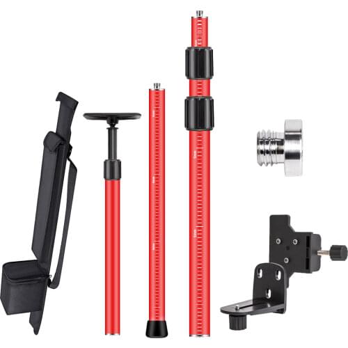 Laser Telescoping Pole Extend Laser Level Bracket With 1/4"and 5/8" Adapter Mount Ceiling Leveling Rod For Laser level 4M/2.8M
