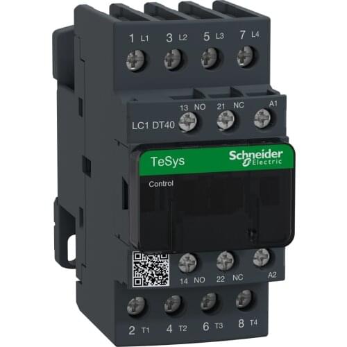 LC1DT40Q7C LC1-DT40Q7C LC1DT40Q7 4P | 40A | 380VAC LC1D AC contactor (AC coil)