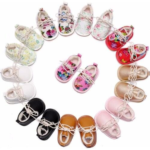 Hot sell hard sole winter super warm fur pu leather floral style baby moccasins shoes baby girl boys shoes baby boots